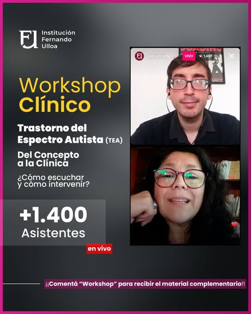 WORKSHOP CLÍNICO – Trastorno del Espectro Autista (TEA) Del concepto a la clínica ¿Cómo escuchar y cómo intervenir? – Mercedes Álvarez